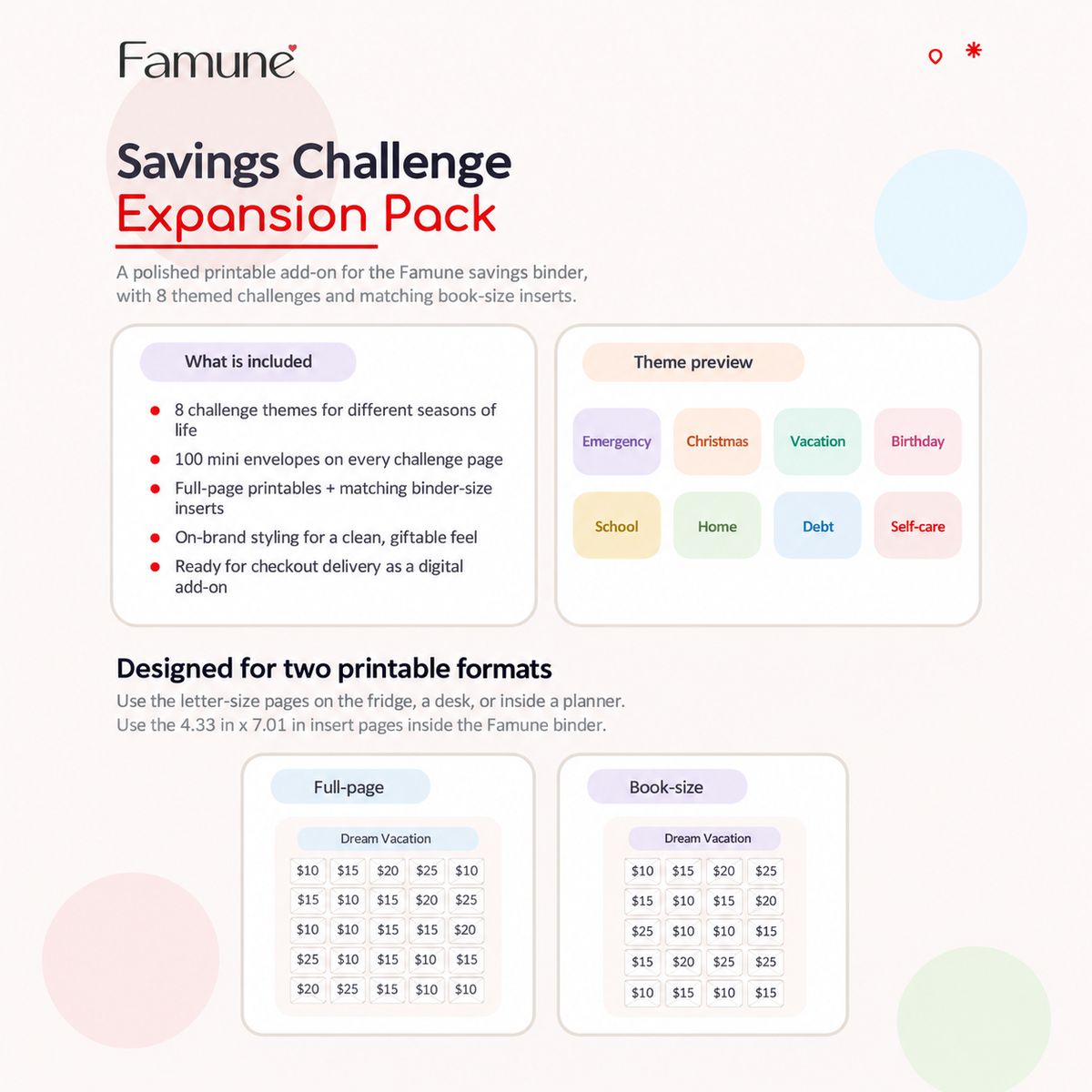 Famune™ Savings Challenge Expansion Pack